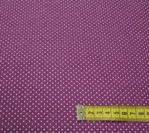 tela Patchwork Morado con Topo Blanco