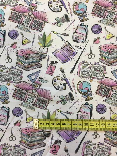 Tela algodón colegio