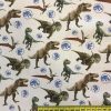 Tela algodón dinosurios
