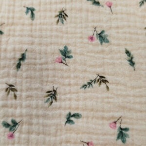 muselina algodón bebe estampado floral