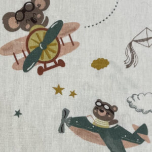 Tela algodón animales-aviones Koala