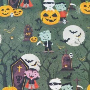 Tela algodón Halloween Monstruos